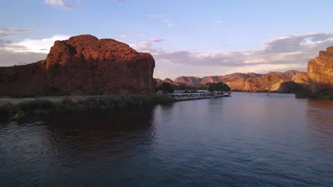 Boulders Frame A Tranquil River Stock-Footage 209293554