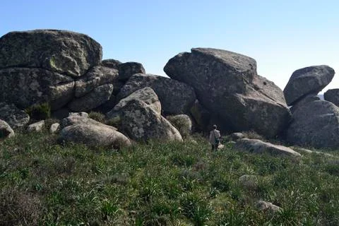 Boulders of Monte Eccas, Sinnai Stock Photos