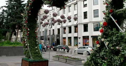 Boulevard in the city Stock Footage 68055638