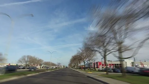 Boulevard Des Sources Driving - Access To Service Road &amp; Highway 40 Stock Footage 75818970