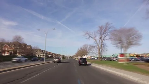 Boulevard Des Sources Driving - Access To Service Road &amp; Highway 40 Stock Footage 75819016