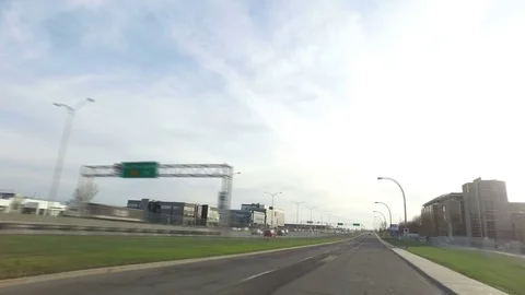 Boulevard Des Sources Driving - Access To Service Road &amp; Highway 40 Stock Footage 75819032