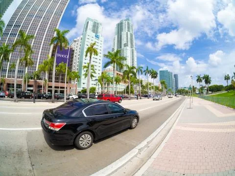 Boulevard in Miami Stock Photos