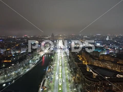 Boulevard in the night Stock Photos