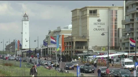 The Boulevard of Noordwijk Stock Footage 43916181