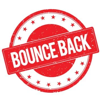 BOUNCE BACK stamp sign red Stock Illustration