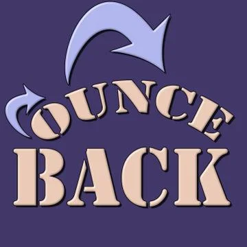 Bounce back  text and textured background 스톡 일러스트
