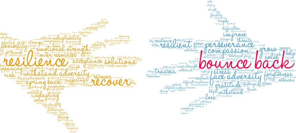 Bounce Back Word Cloud Ilustração Stock