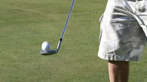Bounce ball on iron close up Stock Footage 568499