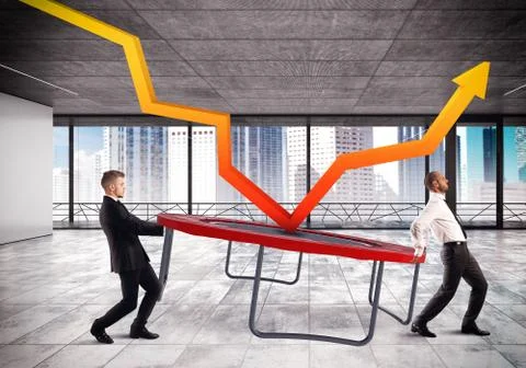 Bounce the crisis Stock Illustration