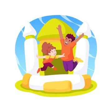 Bounce house isolated cartoon vector illustration. Stock Illustration