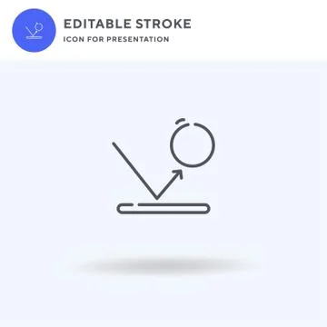 Bounce icon vector, filled flat sign, solid pictogram isolated on white, logo Stock Illustration