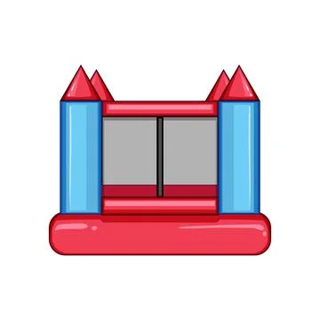 Bounce inflatable castle cartoon vector illustration 스톡 일러스트