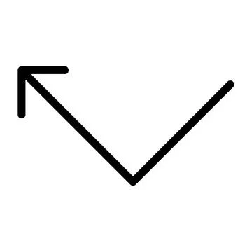 Bounce left up arrow Vector Icon, Lineal style icon 스톡 일러스트