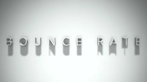 Bounce rate 3D title animation with shadows on a white background Stock Footage 296917434