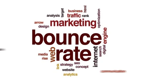 Bounce rate animated word cloud, text design animation. Stock-Footage 78640802