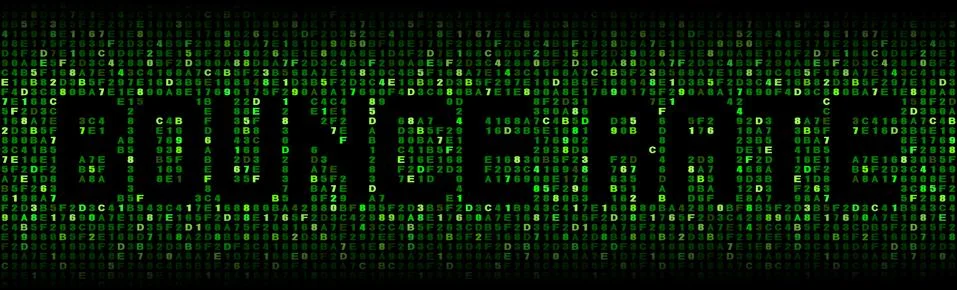 Bounce rate text on abstract hex background illustration Stock Illustration