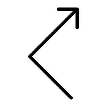 Bounce right up arrow Vector Icon, Lineal style icon 스톡 일러스트