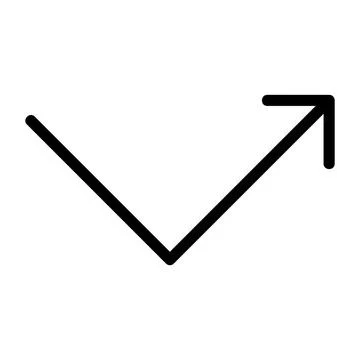 Bounce up right arrow Vector Icon, Lineal style icon 스톡 일러스트