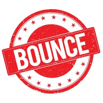 BOUNCE stamp sign red Stock Illustration