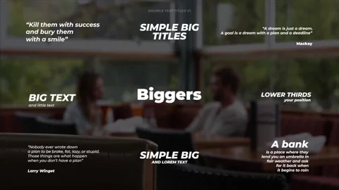Bounce Text Titles Stock After Effects