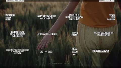 Bounce Text Titles V2 Stock After Effects