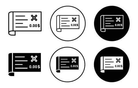 Bounced check Icon Stock Illustration