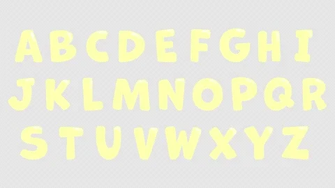 Bouncing ABC alphabet animation (transparent background) Stock Footage 311144104