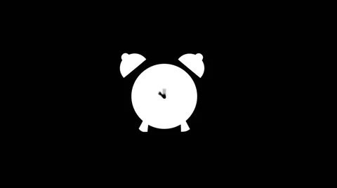 Bouncing alarm clock on black background Stock Footage 40340915