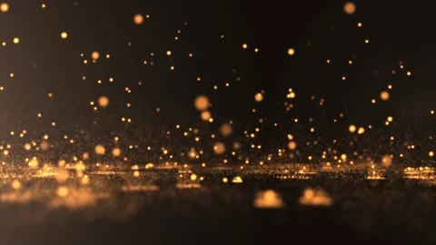 Bouncing and Exploding Golden Particles Background Stock Footage 127286084