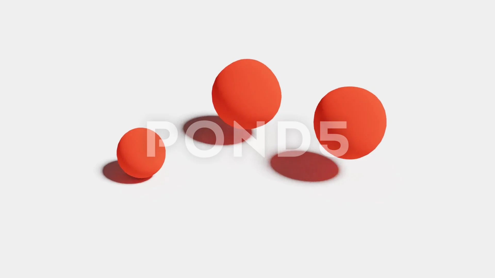 bouncing ball animation video. soft red ... | Stock Video | Pond5