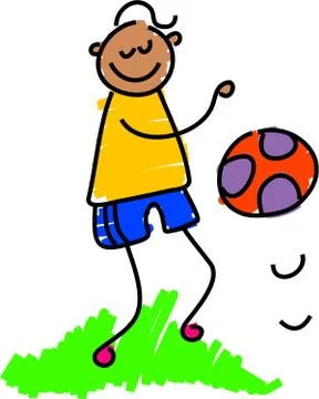 Bouncing Ball Boy Stock-Illustration