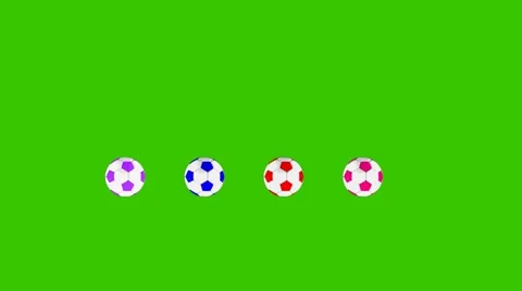 Bouncing balls on green screen with chroma key Stock Footage 41381477