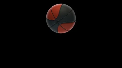 Bouncing Basketball Animation. Seamless Loop with Luma Matte. Stock Footage 340579844