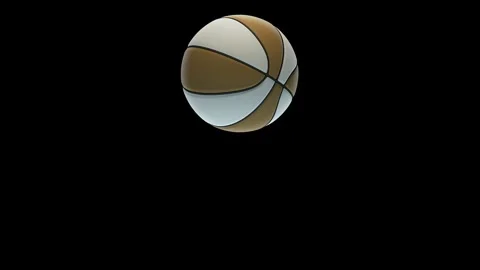 Bouncing Basketball Animation. Seamless Loop with Luma Matte. Stock Footage 340579845
