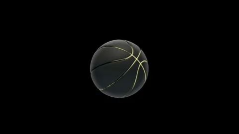 Bouncing Basketball Animation. Seamless Loop with Luma Matte. 库存影片 340579846