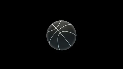 Bouncing Basketball Animation. Seamless Loop with Luma Matte. Stock Footage 340579860