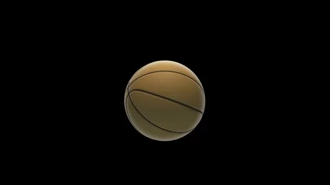 Bouncing Basketball Animation. Seamless Loop with Luma Matte. Vidéo 340579863