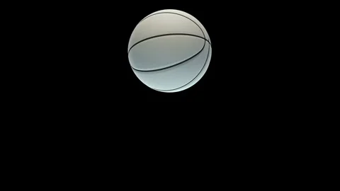 Bouncing Basketball Animation. Seamless Loop with Luma Matte. Stock Footage 340579876