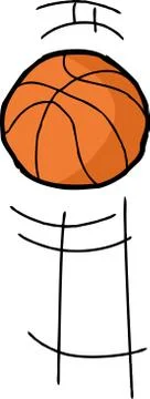 Bouncing basketball Stock Illustration