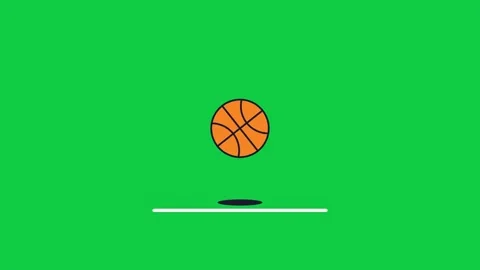 Bouncing basketball with squash and stretch loading animation for sports apps 库存影片 348279924