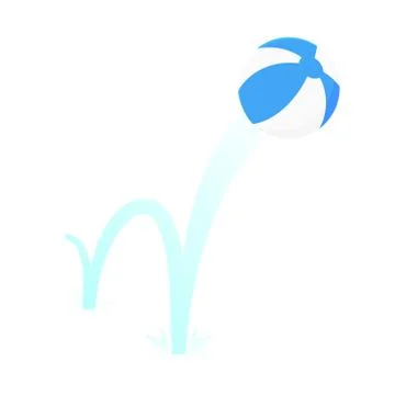 Bouncing beach ball flat style design vector illustration icon sign. Illustrazione stock