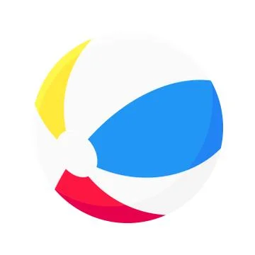 Bouncing beach ball flat style design vector illustration icon sign. Stock Illustration