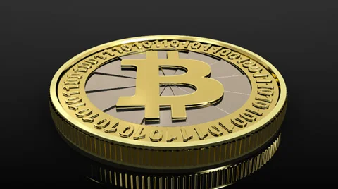 Bouncing Bitcoin Stock Footage 33829860