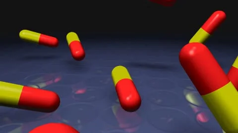 Bouncing Capsules Stock Footage 8973793