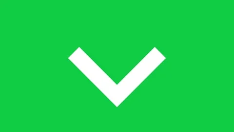 Bouncing chevron arrow pointing down on green screen Stock-Footage 348305599