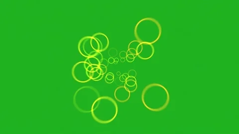 Bouncing circular rings motion graphics with green screen background Stock Footage 159650161