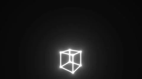 Bouncing Cube With Points Blobs Mask Видео 143910633