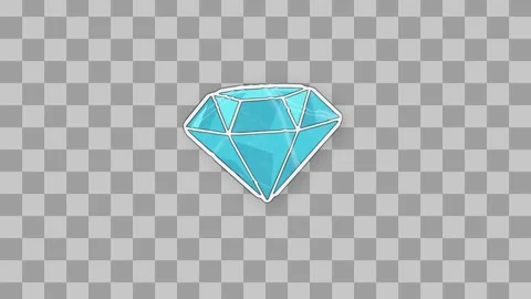 Bouncing Diamond Sticker 스톡 After Effects