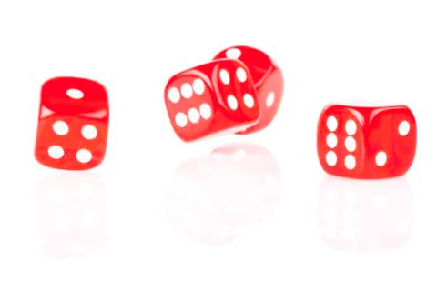 Bouncing dice Stock Photos